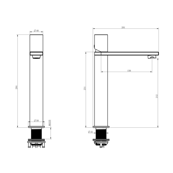 SARIS High Rise Mono Basin Mixer - Image 6