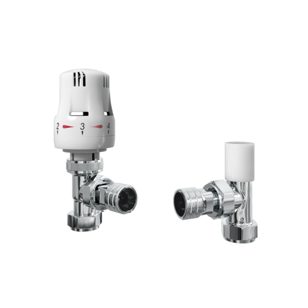 SHUT OFF Angled Round Thermo Valve Pack with Shut Off - Image 2