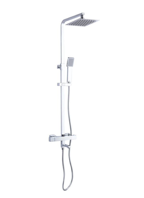 SOCORRO Square Style Thermostatic Shower Kit with Bath Filler