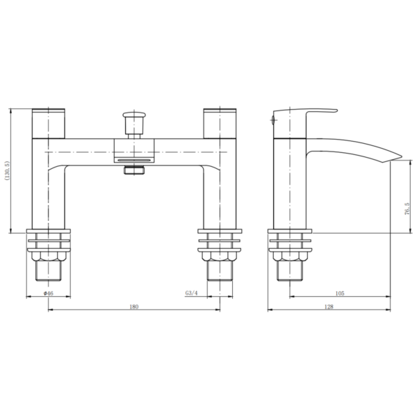 SPEAR Bath Shower Mixer with Handset and Bracket - Image 5