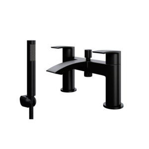 SPEAR Bath Shower Mixer with Handset and Bracket - Matt Black