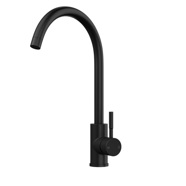 Top Fix Swan Neck Single Lever Kitchen Mixer - Image 2