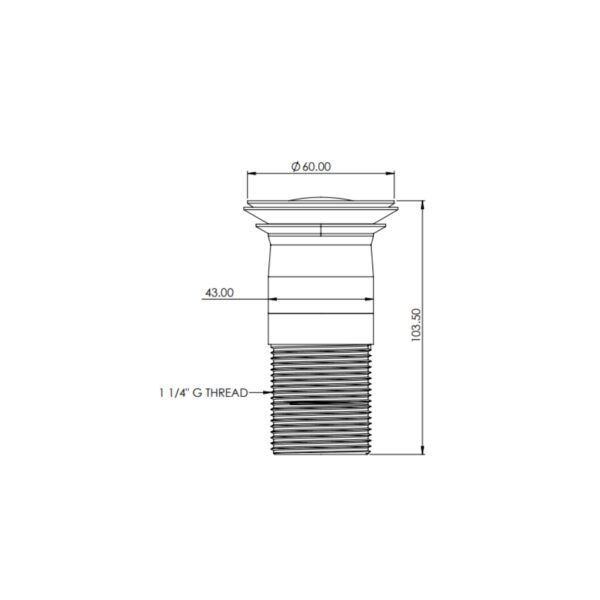 Basin Waste Top Fix Unslotted - Image 7