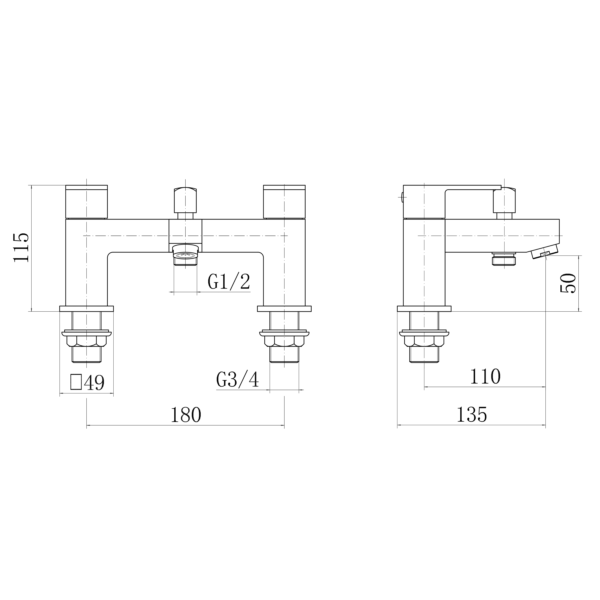 VEAL Bath Shower Mixer - Image 3