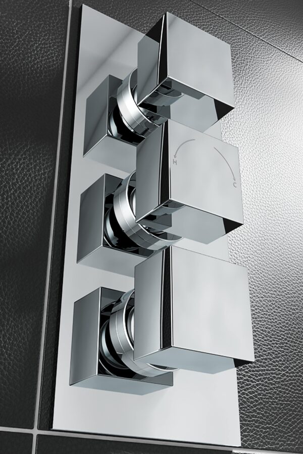 VEDA Concealed Thermostatic Shower with Fixed Head and Flexible Kit - Image 3