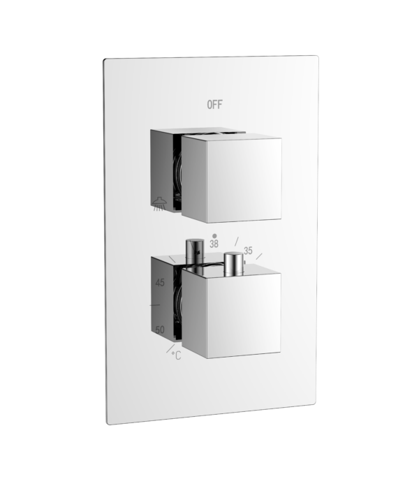 VEDA 2 Function Concealed Thermostatic Shower with Fixed Head and Flexible Kit