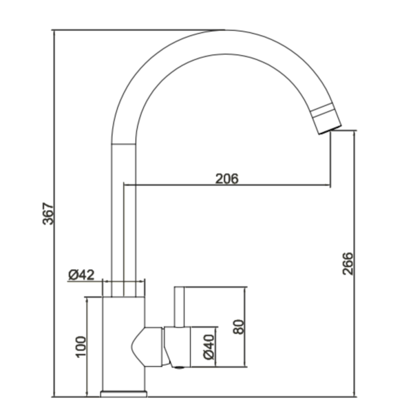 VITO Swan Single Lever Kitchen Mixer - Image 21