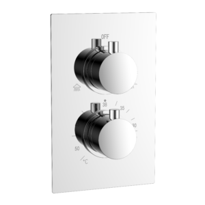 ZONA 2 Function Concealed Thermostatic Round Style Shower with Flexi Kit