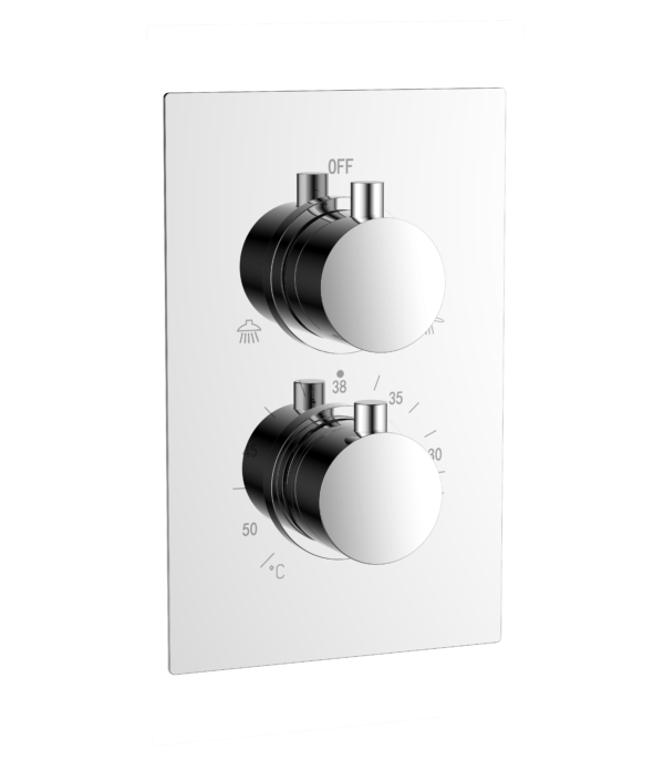ZONA 2 Function Concealed Thermostatic Round Style Shower with Flexi Kit
