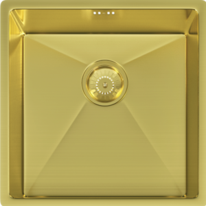 ELITE 1 Bowl Undermounted Sink with Strainer Waste(s) (Brushed Brass)
