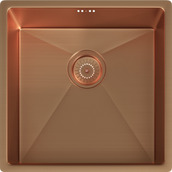 ELITE 1 Bowl Undermounted Sink with Strainer Waste(s) (Brushed Copper)