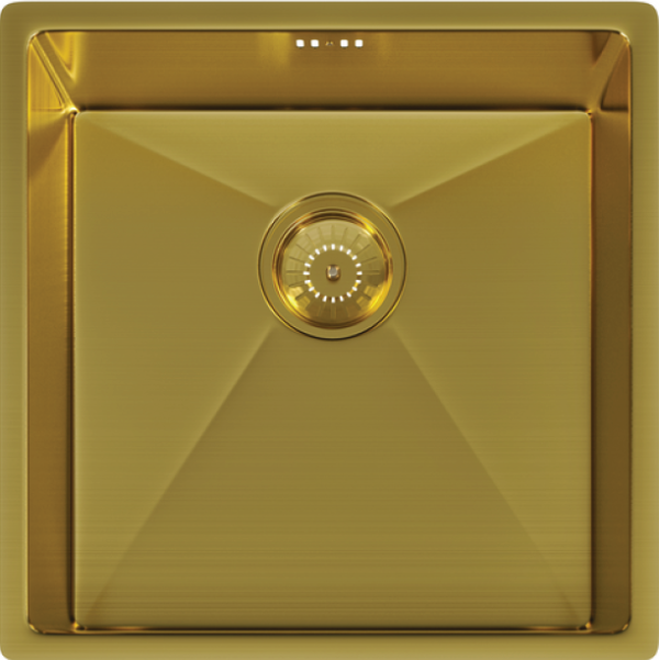 ELITE 1 Bowl Undermounted Sink with Strainer Waste(s) (Brushed Gold)