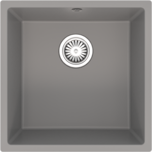 COMITE 1 Bowl Undermounted Sink with Strainer Waste(s) (GLOSS FINISH) - Matt Grey