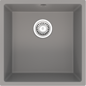 COMITE 1 Bowl Undermounted Sink with Strainer Waste(s) (MATT FINISH) - Matt Grey