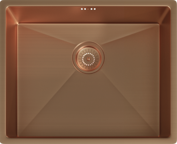 ELITE 1 Bowl Undermounted Sink with Strainer Waste(s) (Brushed Copper) - Image 2