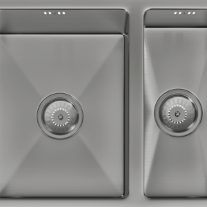 ELITE 1.5 Bowl Undermounted Sink with Strainer Waste(s) (Brushed Steel)