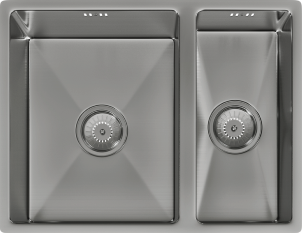 ELITE 1.5 Bowl Undermounted Sink with Strainer Waste(s) (Brushed Steel)