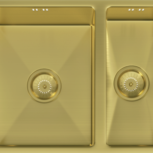 ELITE 1.5 Bowl Undermounted Sink with Strainer Waste(s) (Brushed Brass)