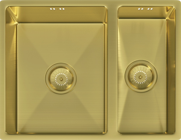 ELITE 1.5 Bowl Undermounted Sink with Strainer Waste(s) (Brushed Brass)