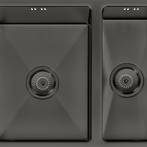 ELITE 1.5 Bowl Undermounted Sink with Strainer Waste(s) (Gun Metal)