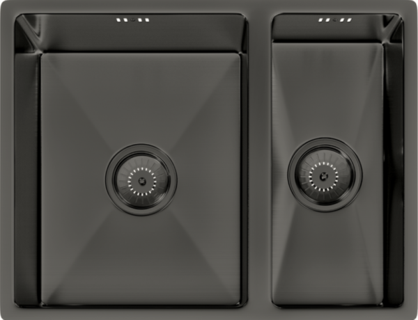 ELITE 1.5 Bowl Undermounted Sink with Strainer Waste(s) (Gun Metal)