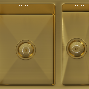 ELITE 1.5 Bowl Undermounted Sink with Strainer Waste(s) (Brushed Gold)
