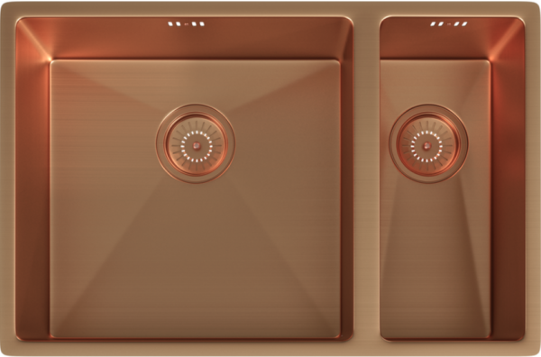 ELITE 1.5 Bowl Undermounted Sink with Strainer Waste(s) (Brushed Copper) - Image 2