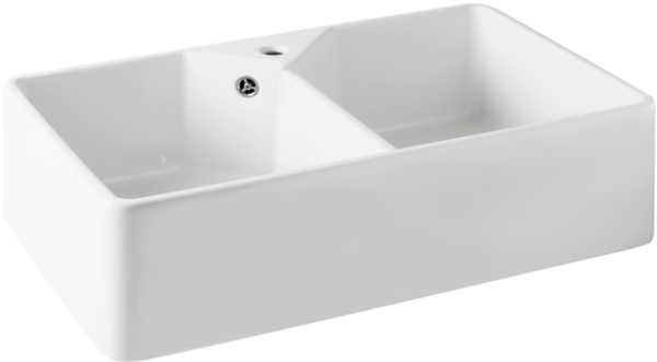 Belfast 2 Bowl Kitchen Sink with Strainer Waste(s)