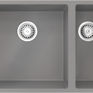 COMITE 1.5 Bowl Undermounted Sink with Strainer Waste(s) (GLOSS FINISH) - Matt Grey