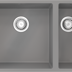 COMITE 1.5 Bowl Undermounted Sink with Strainer Waste(s) (MATT FINISH) - Matt Grey