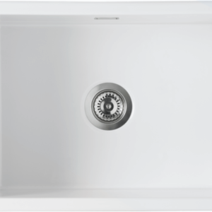 FIRECLAY 1 Bowl Undermounted Sink with Strainer Waste(s)