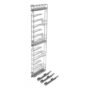 VIBO Elite 150mm Pull Out Wine Rack Larder Unit 1700mm RH-CHROME (VIBOELITE263107)
