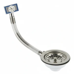 Kitchen Strainer Waste with Round & Square o/f plate