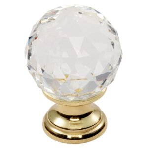 Lead Crystal Clear Faceted Knob